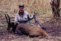 Sue with bushbuck (click to enlarge)