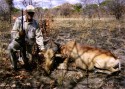 Tony with hartebeest (click to enlarge)