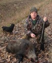 Steve with boar (click to enlarge)